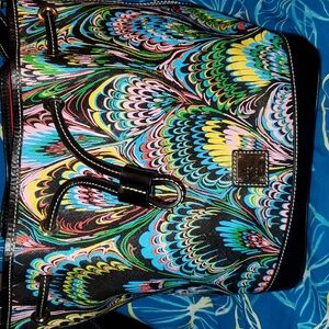 Dooney & Bourke Plumes Drawstring  Bag - Black